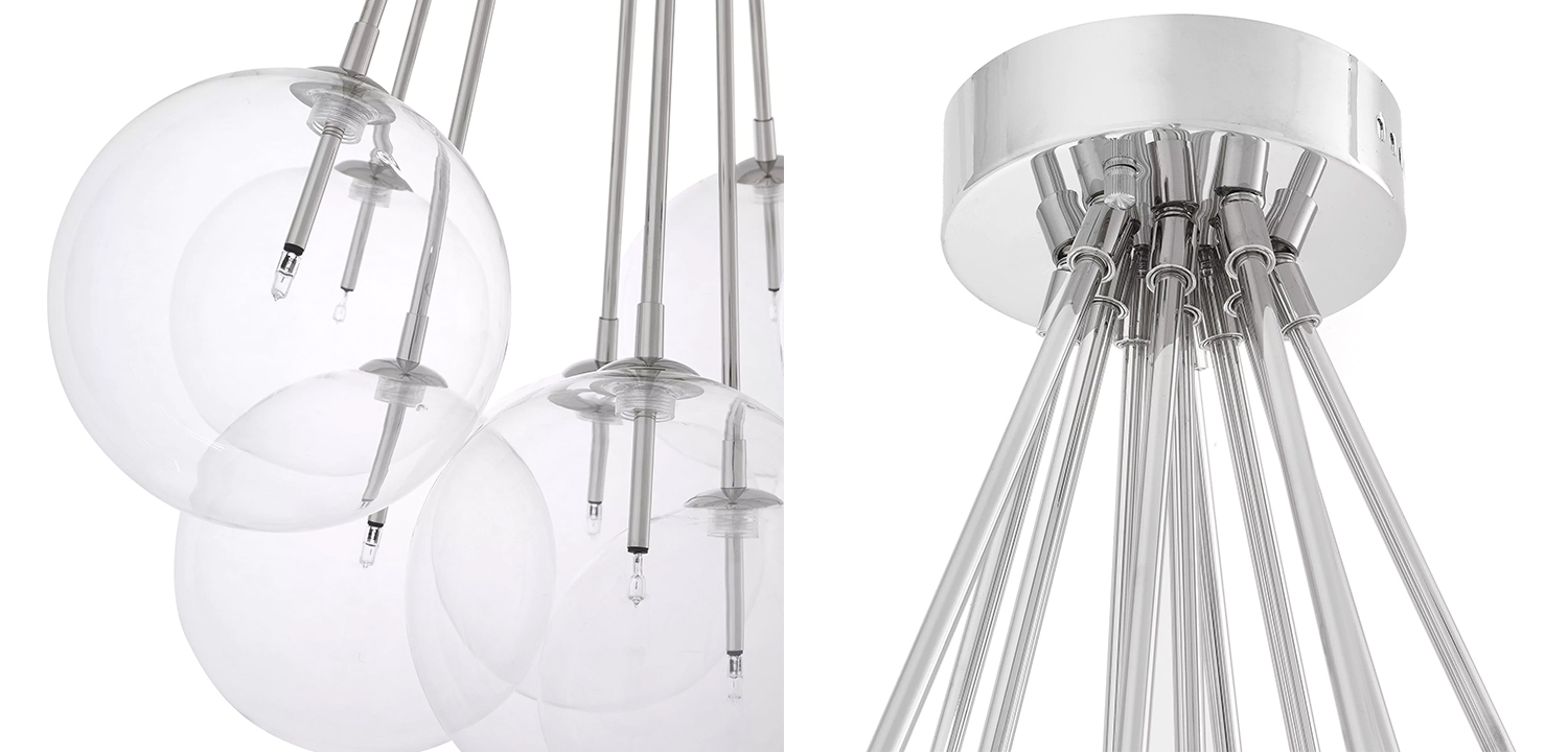 Люстра Eichholtz Ceiling Lamp Molecule Nickel - фото