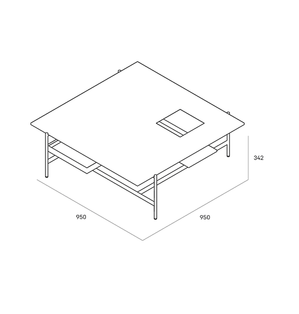 Karat журнальный столик цвета серый камень с съемным подносом в Москве