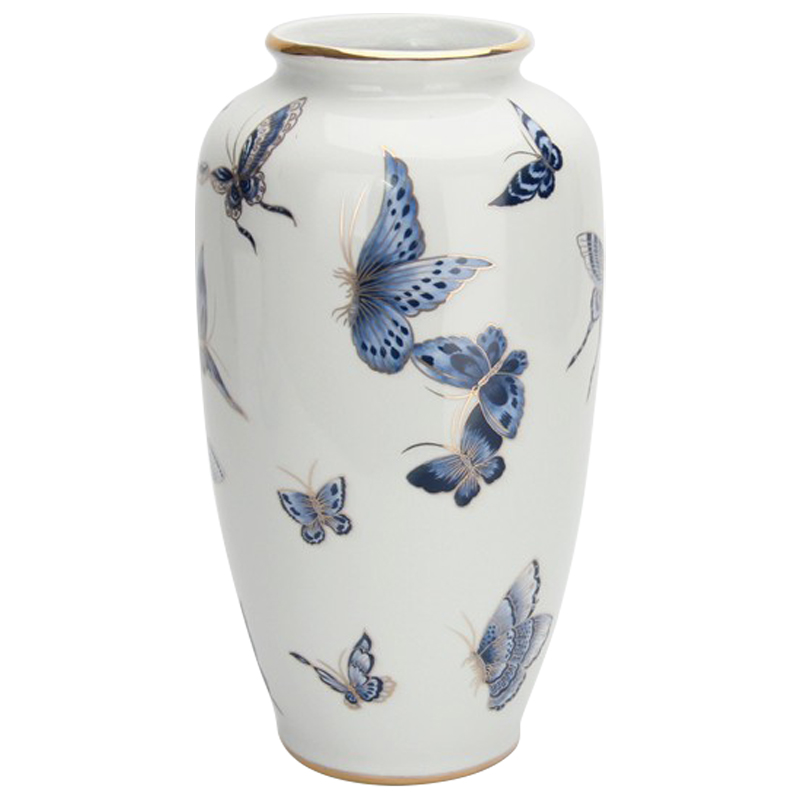  Porcelain Butterfly Blue and Gold Vase  -    | Loft Concept 