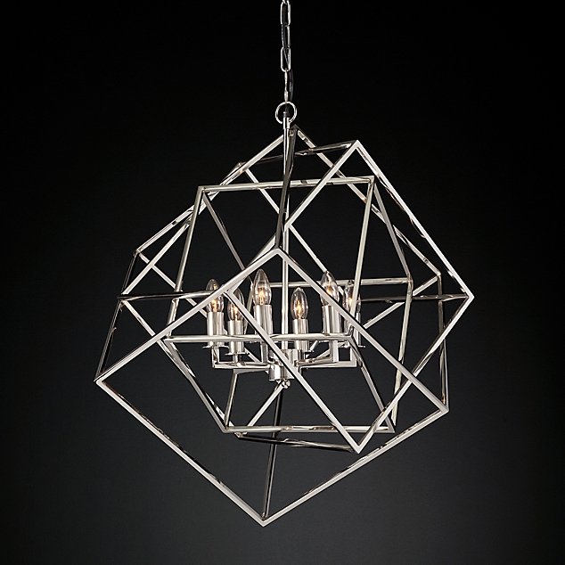  Restoration Hardware Caged Cubist Pendant    | Loft Concept 