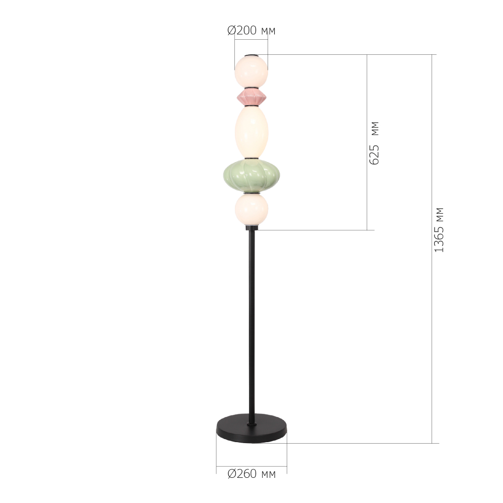 Торшер с фигурными керамическими элементами Fragrant Light в Москве