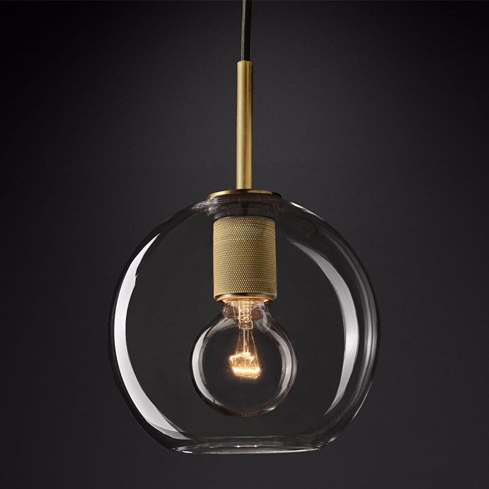  RH Utilitaire Globe Pendant Brass      | Loft Concept 