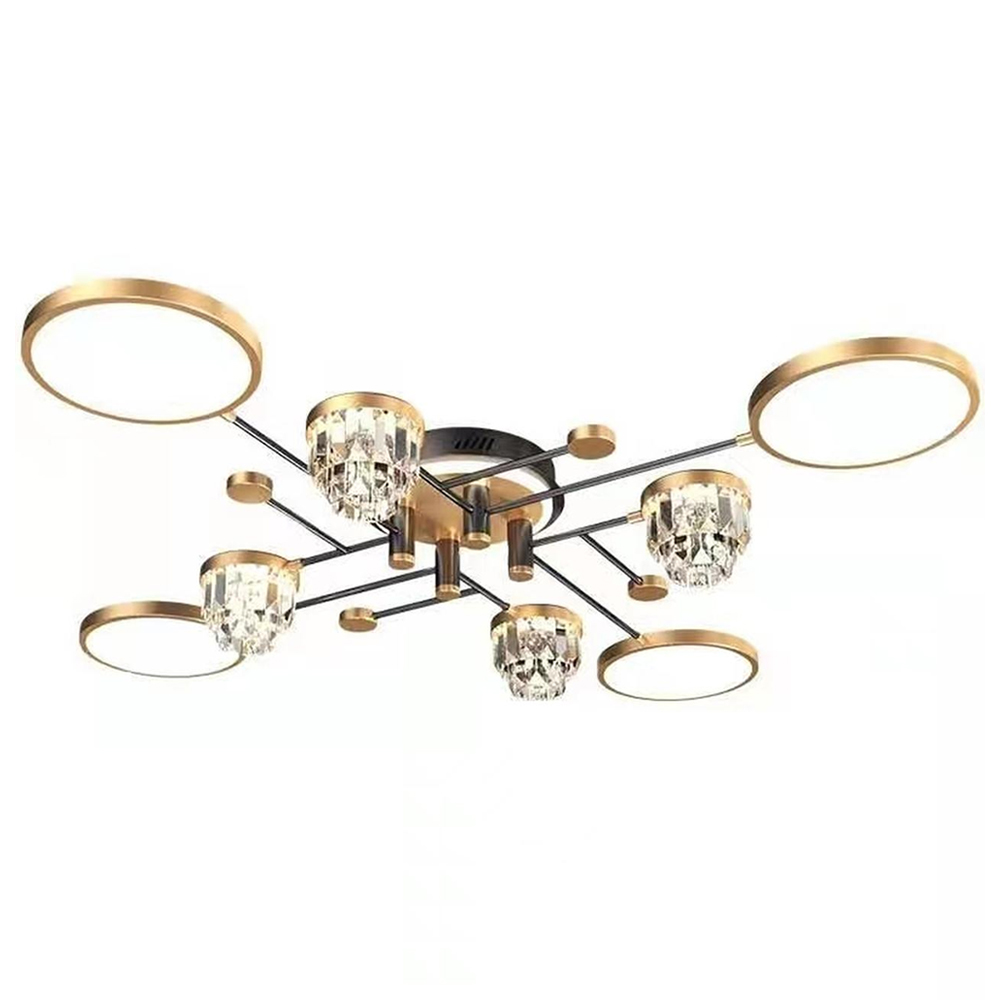 Потолочный светильник светодиодный в сочетании золотого матового и черного цвета Bendik Lighting 24600₽