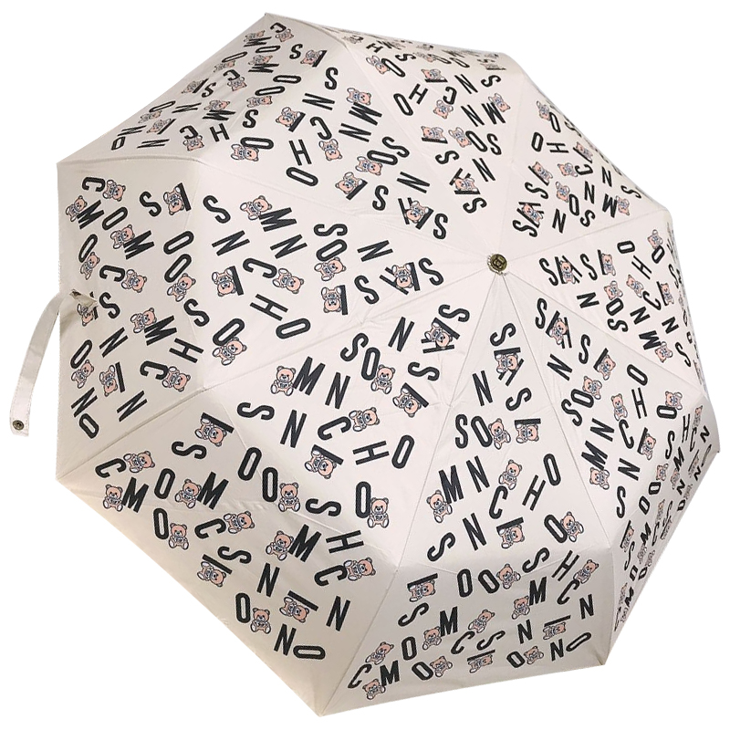 Зонт раскладной MOSCHINO дизайн 004 Светло-бежевый цвет
