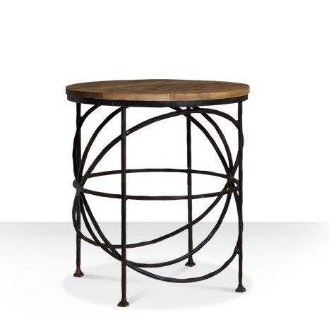   Industrial Rust Round Sphero Table    | Loft Concept 
