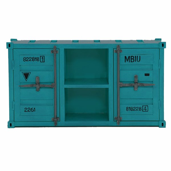 

ТВ тумба Морской контейнер Loft TV container turquoise