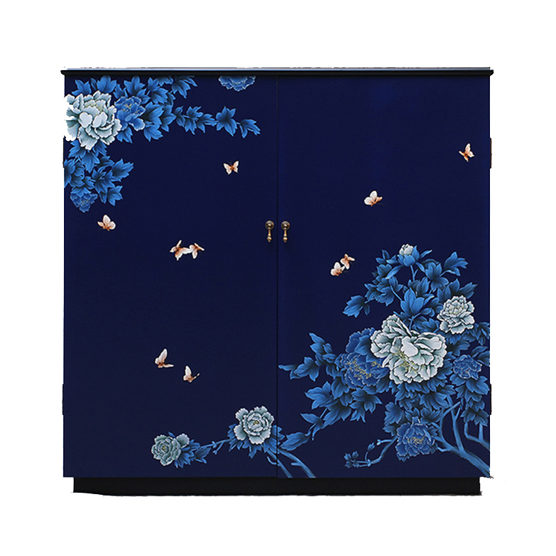            Flowers and Butterflies Blue chest     | Loft Concept 