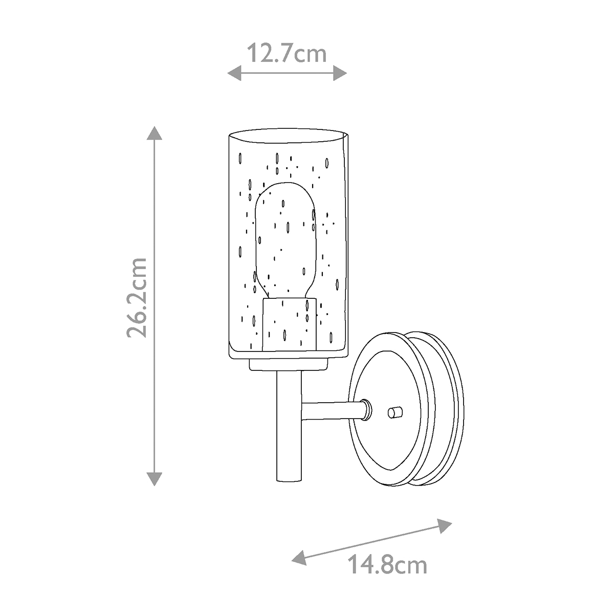 Бра с плафоном в форме цилиндра из прозрачного стекла с пузырьками Hinkley в Москве