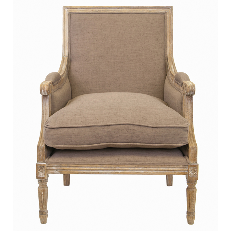 

Кресло William Classical Armchair brown flax