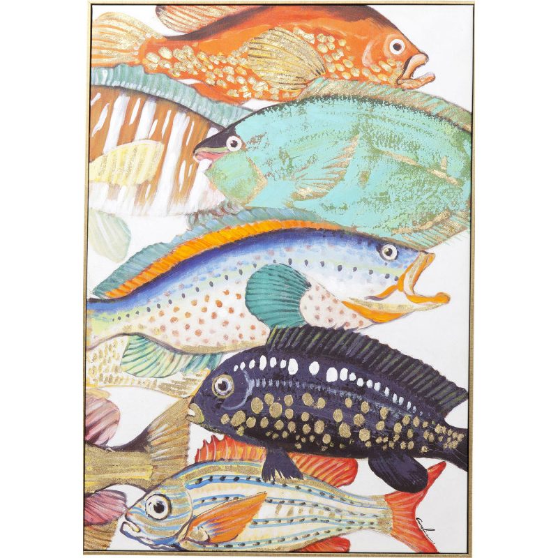  Colorful Fish Painting    | Loft Concept 