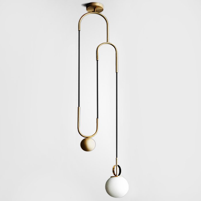   Cradle Brass Art Deco Pulley Pendant Light     | Loft Concept 