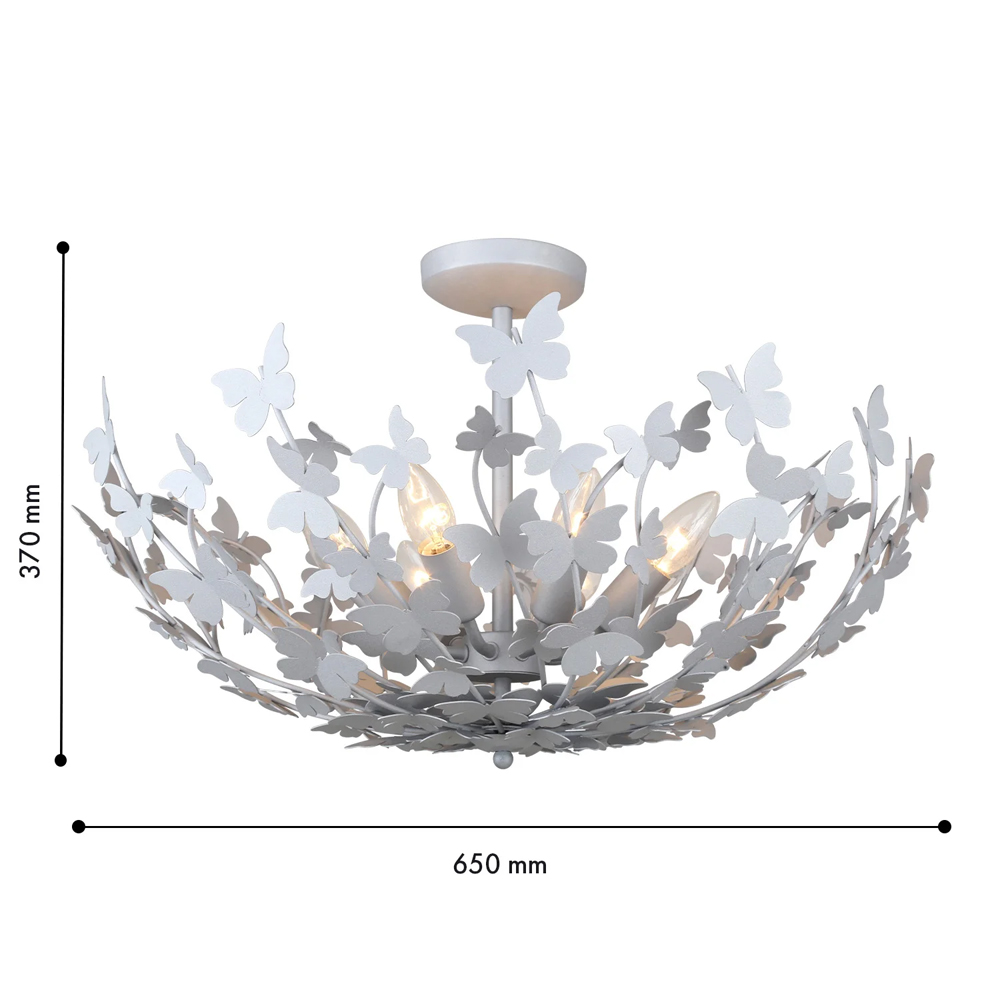 Потолочный светильник с абажуром оформленным в виде стаи бабочек Eternal Butterflies в Москве