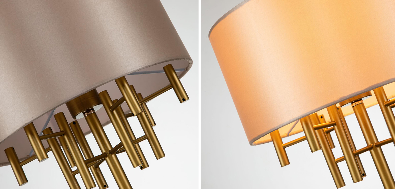 Настольная лампа Латунь Oswell Lampshade Table Lamp - фото