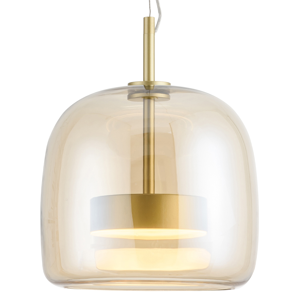 

Подвесной светильник Blanton Amber Glass Hanging Lamp 26