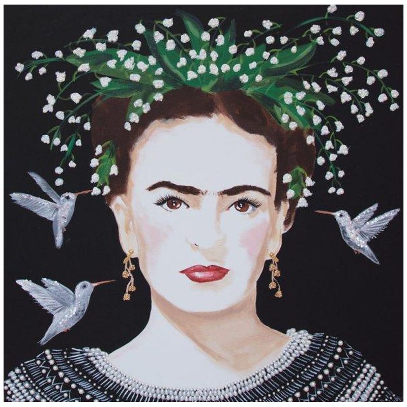  Frida with Lily of the Valley Headdress and White Hummingbirds    | Loft Concept 