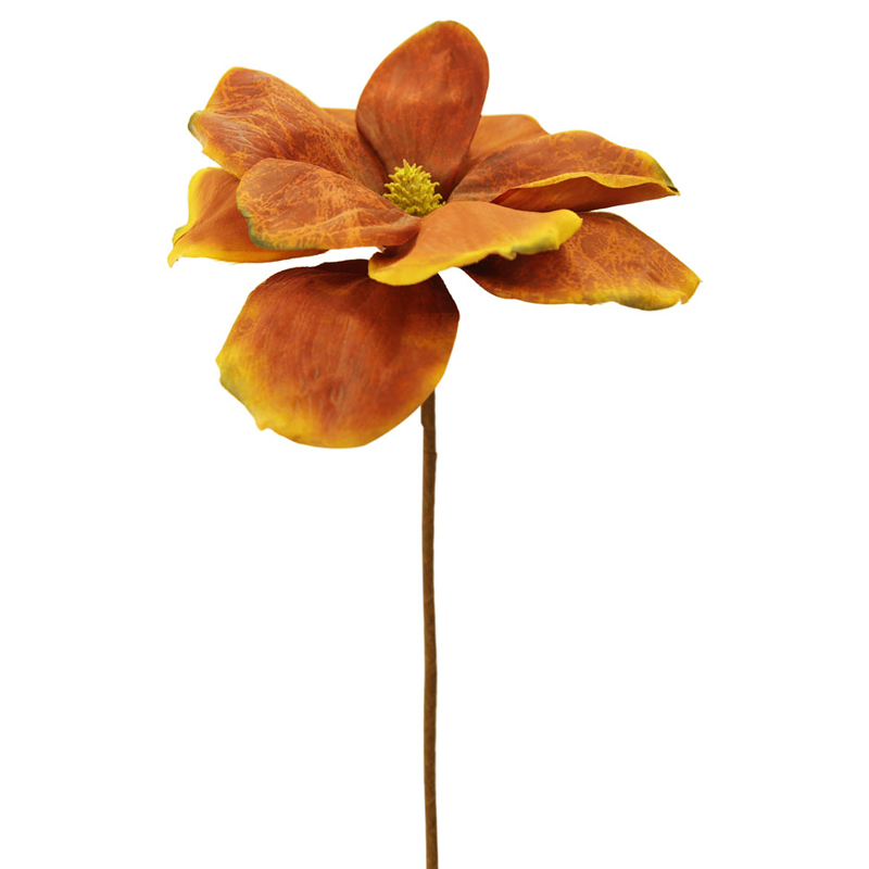 

Декоративный искусственный цветок Магнолия оранжевая