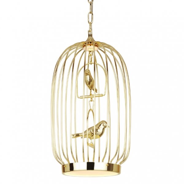  Birdcage Chandelier Two Gold     | Loft Concept 