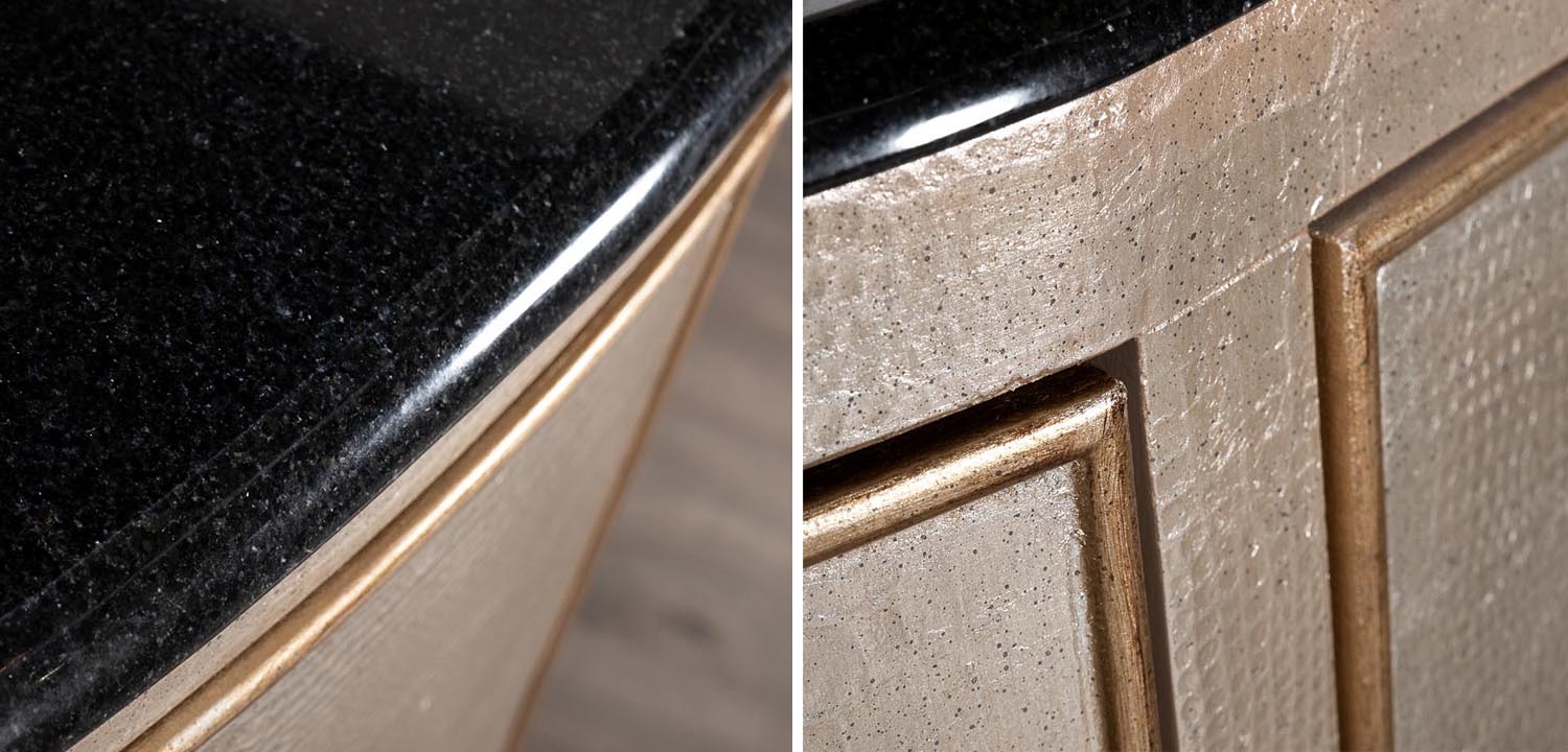 Комод с гранитной столешницей Renold silver Серебристый - фото №2