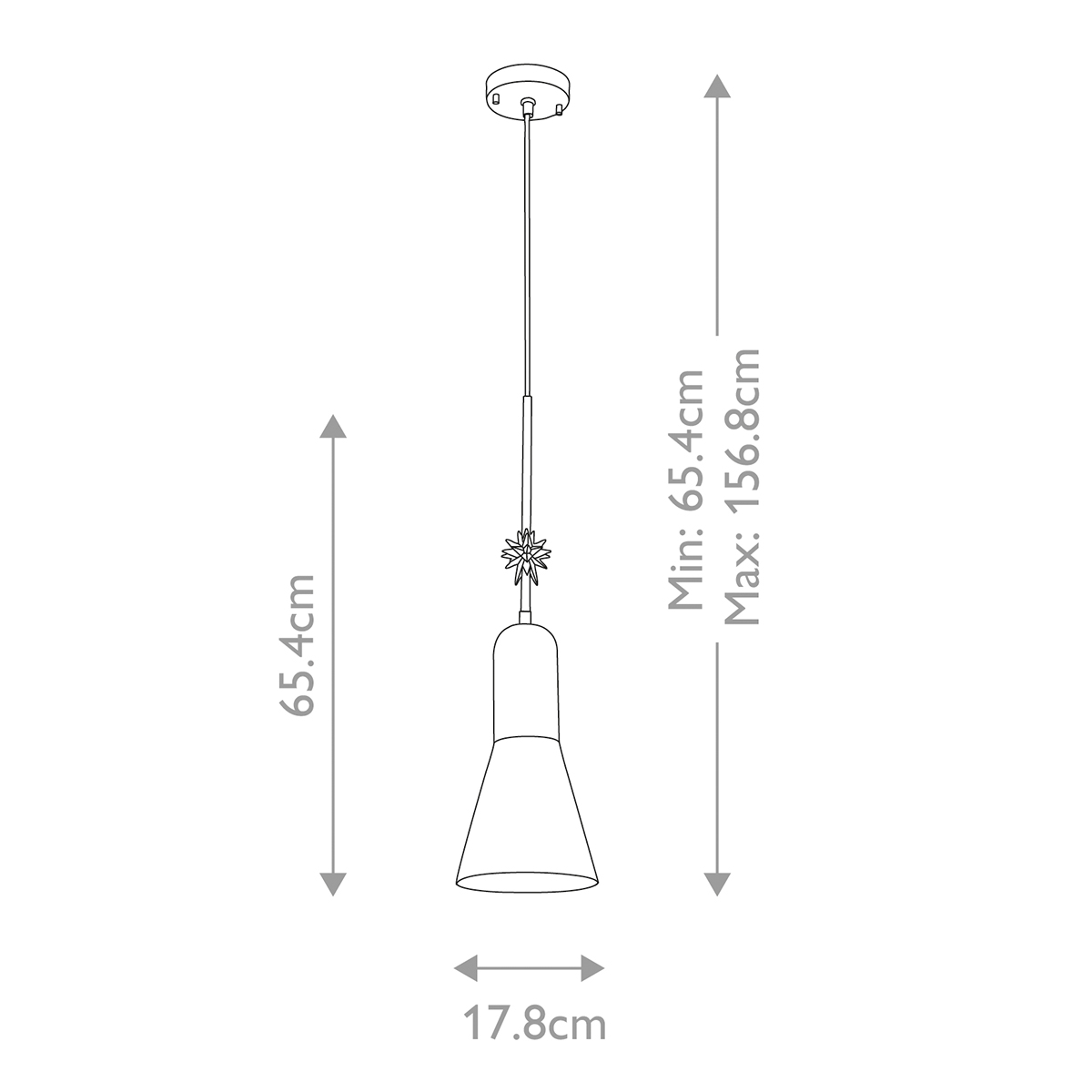  Подвесной светильник черного матового цвета с конусным плафоном 65 см Elstead Lighting в Москве