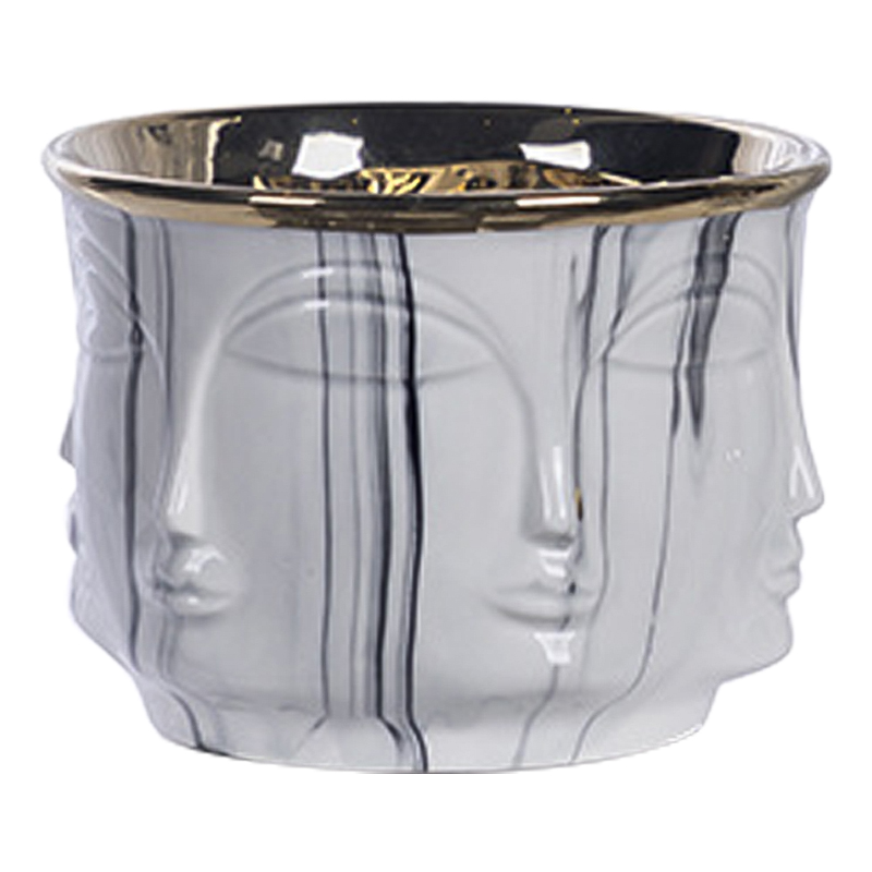  DORA MAAR URN Grey Marble Bowl Vase   Bianco     | Loft Concept 