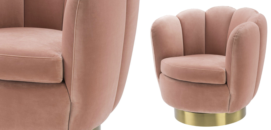 Кресло Eichholtz Swivel Chair Mirage nude - фото