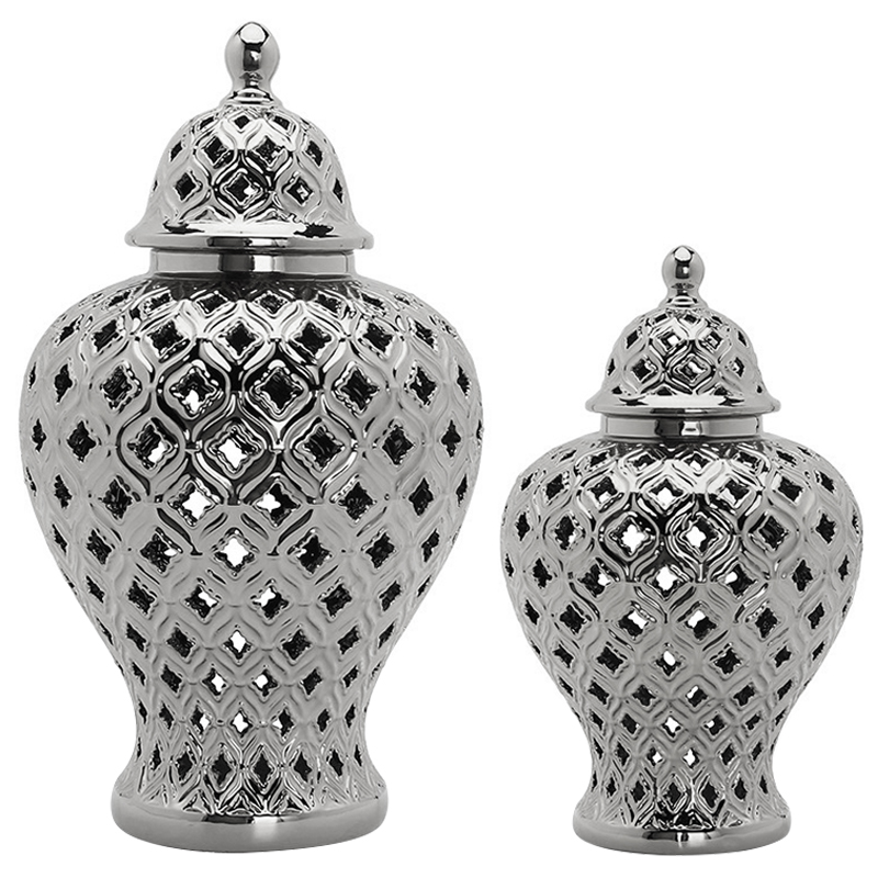    Ceramic Silver Carving Vase    | Loft Concept 