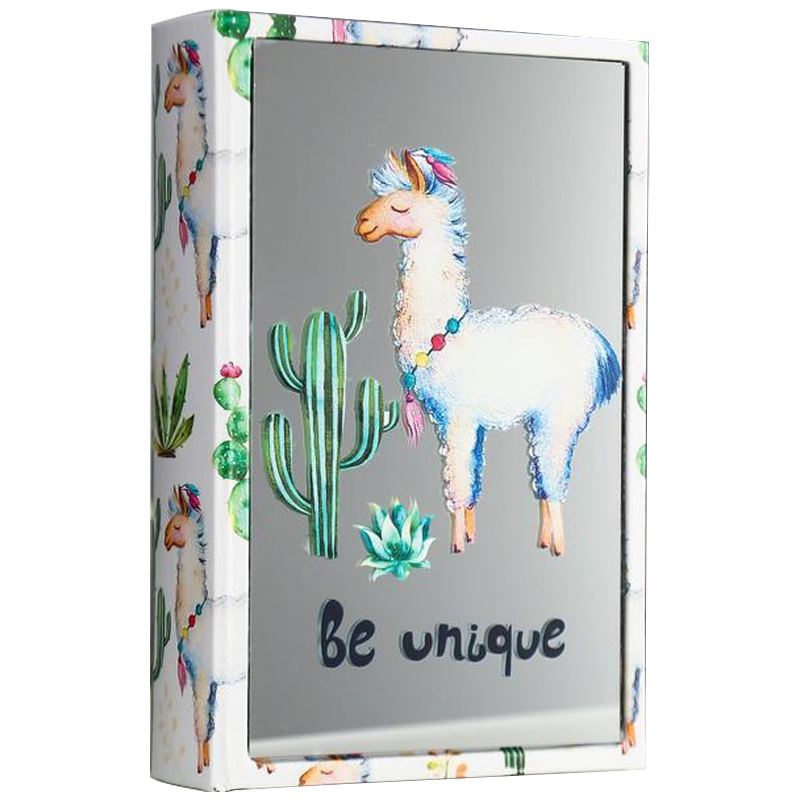 - Funny Llama and Cactus Mirror Book Box     | Loft Concept 