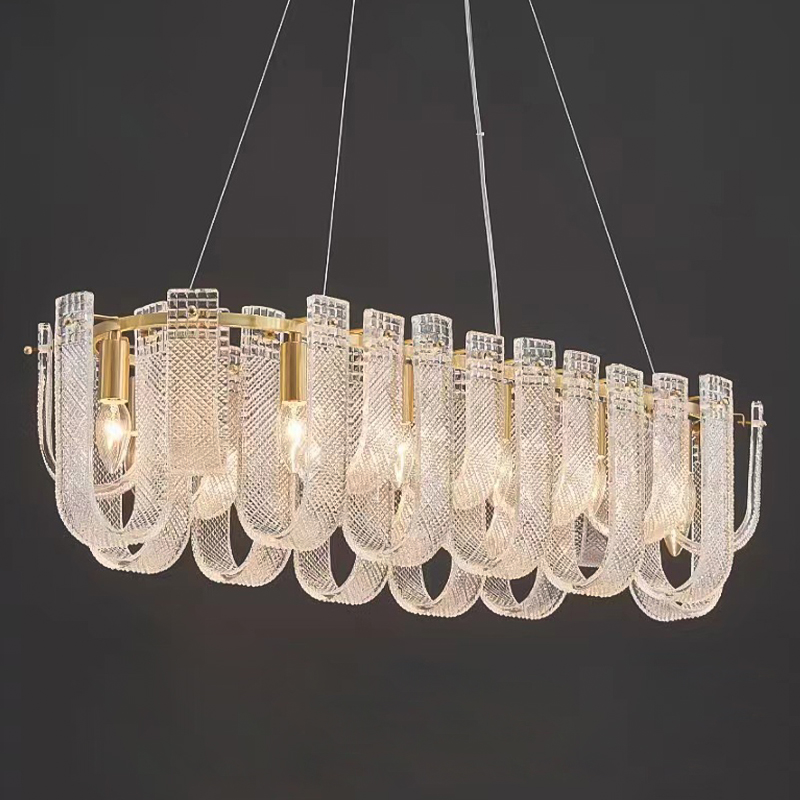   Prudence Textured Glass Chandelier A      | Loft Concept 