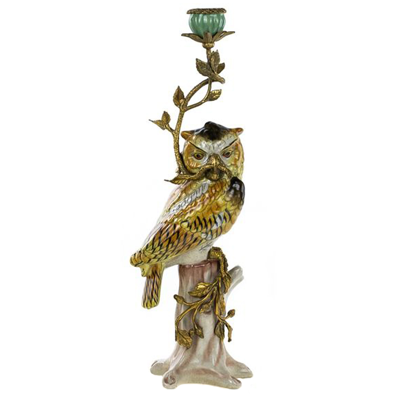  Owl Bronze Branch Candlestick      | Loft Concept 