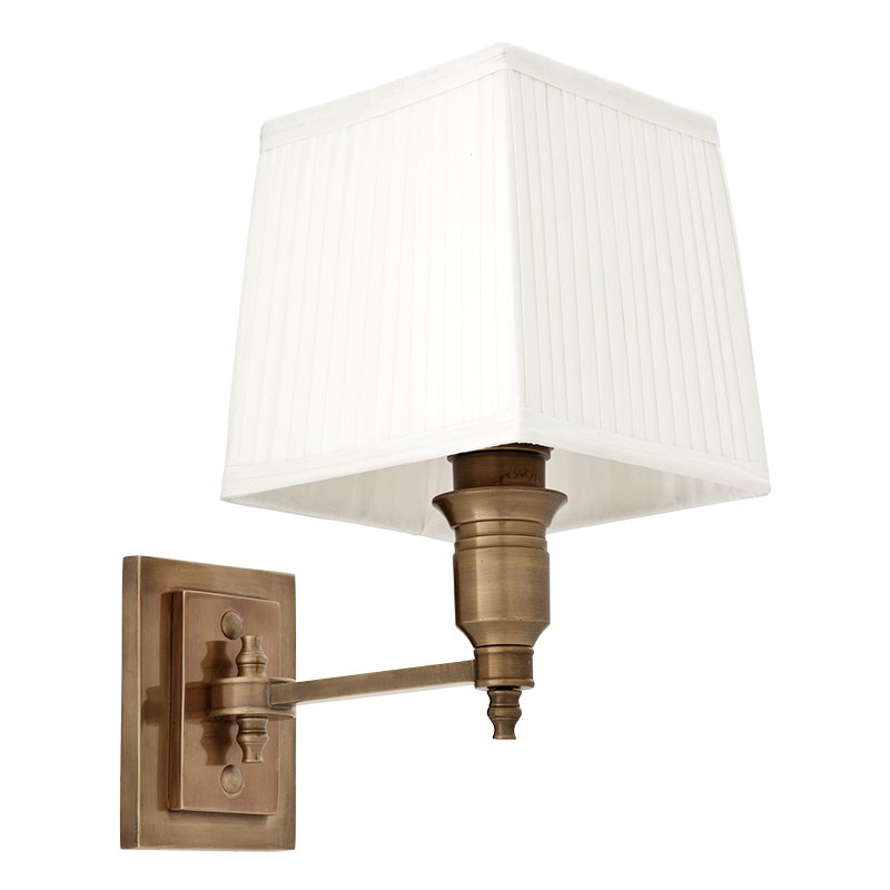  Wall Lamp Lexington Single Brass+White       | Loft Concept 