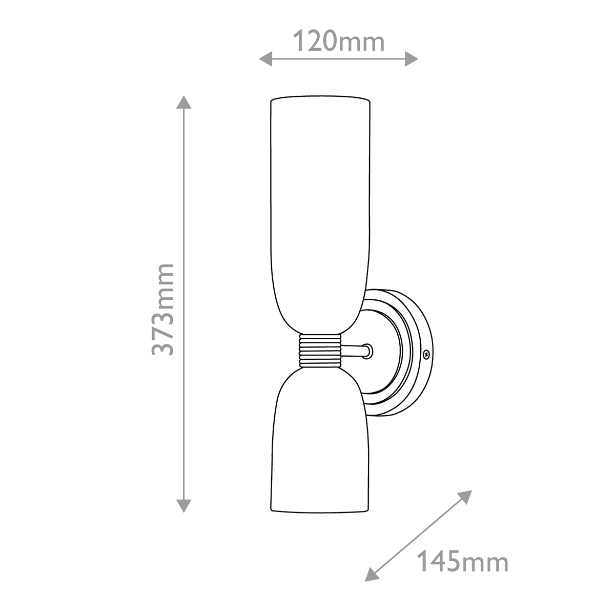 Бра для ванных комнат вертикальное с двумя матовыми белыми стеклянными плафонами Hinkley в Москве