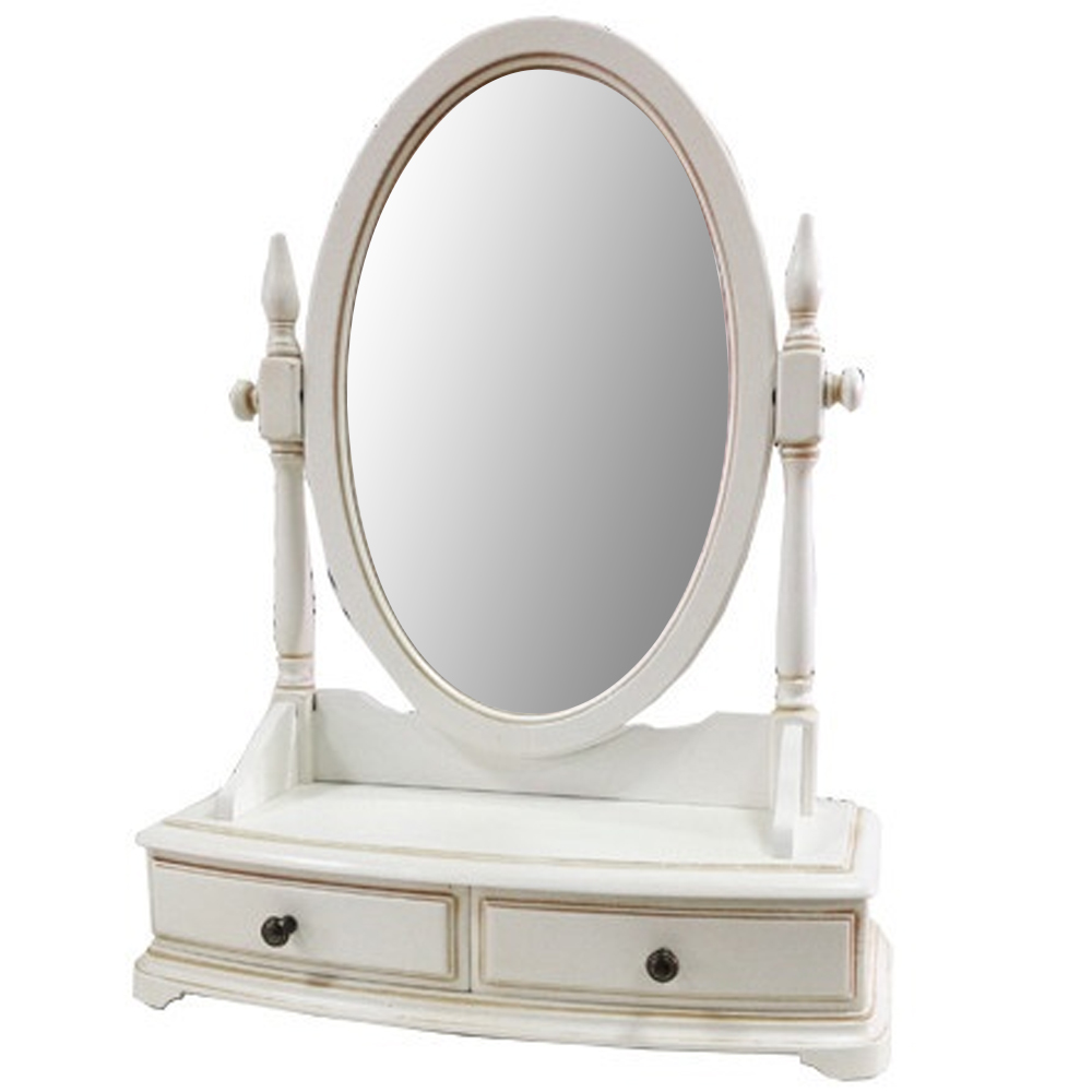 

Овальное настольное зеркало из массива дерева Guirlande de Roses Mirror