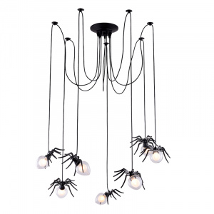 Люстра черная Паук Spiders lamp 7