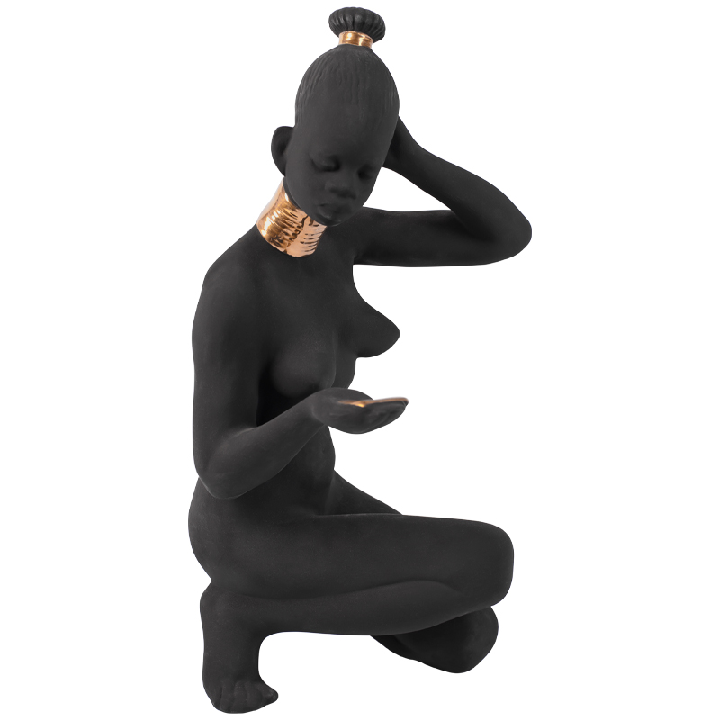  African Woman Sitting Statuette     | Loft Concept 