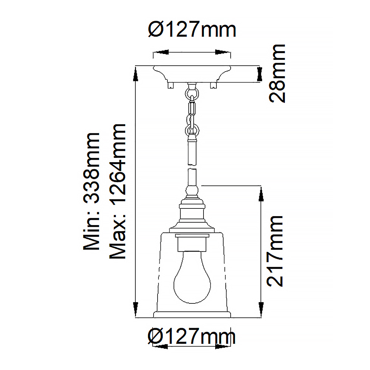 Подвесной светильник со стеклянным плафоном в форме колокола с эффектом пузырьков Kichler в Москве