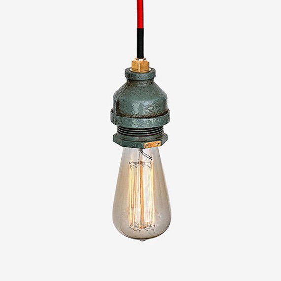   Steampunk Cage Glass Edison Ceiling Lamp    | Loft Concept 