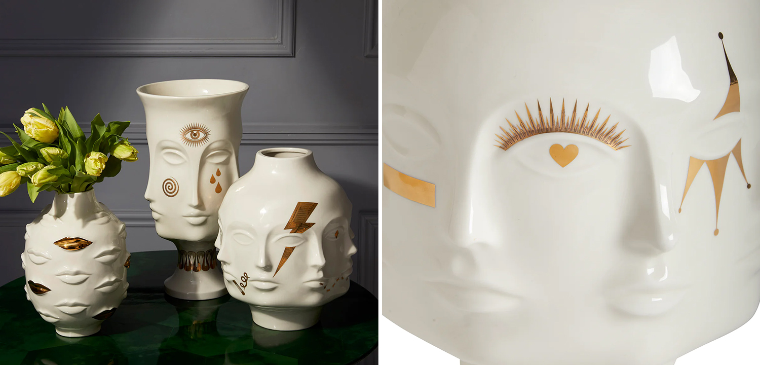 Ваза Jonathan Adler Gilded Dora Maar Large Vase - фото №2