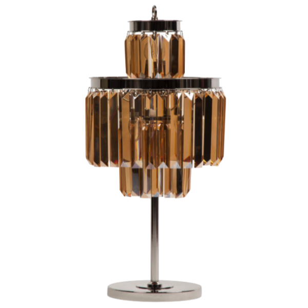   1920S Odeon Cognac Glass Table Lamp Three-Level    | Loft Concept 