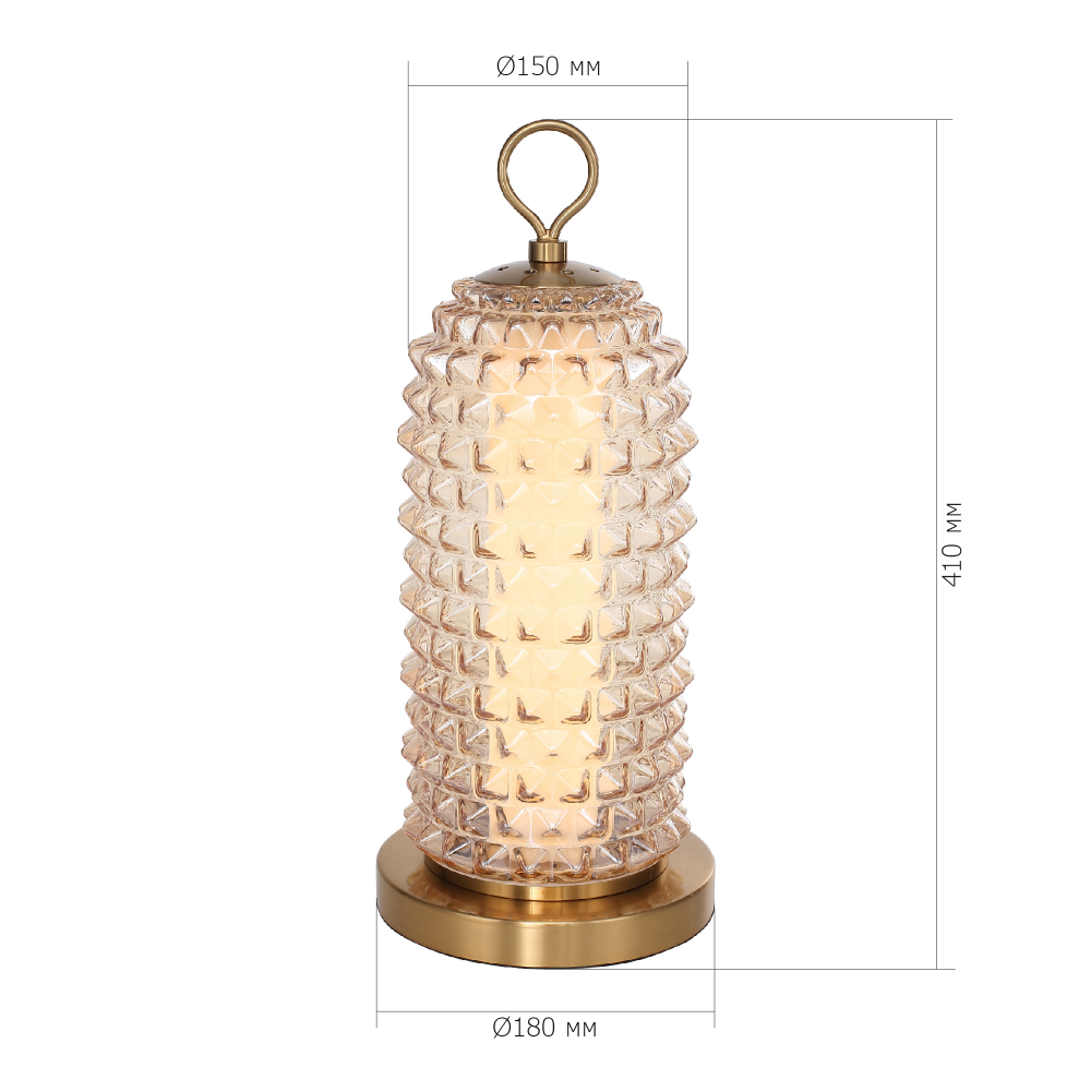 Настольная лампа с факутрным стеклянным плафоном Sonora в Москве