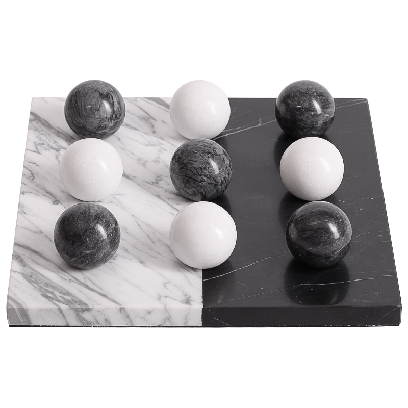    Marble Board and Balls   Nero   Bianco    | Loft Concept 