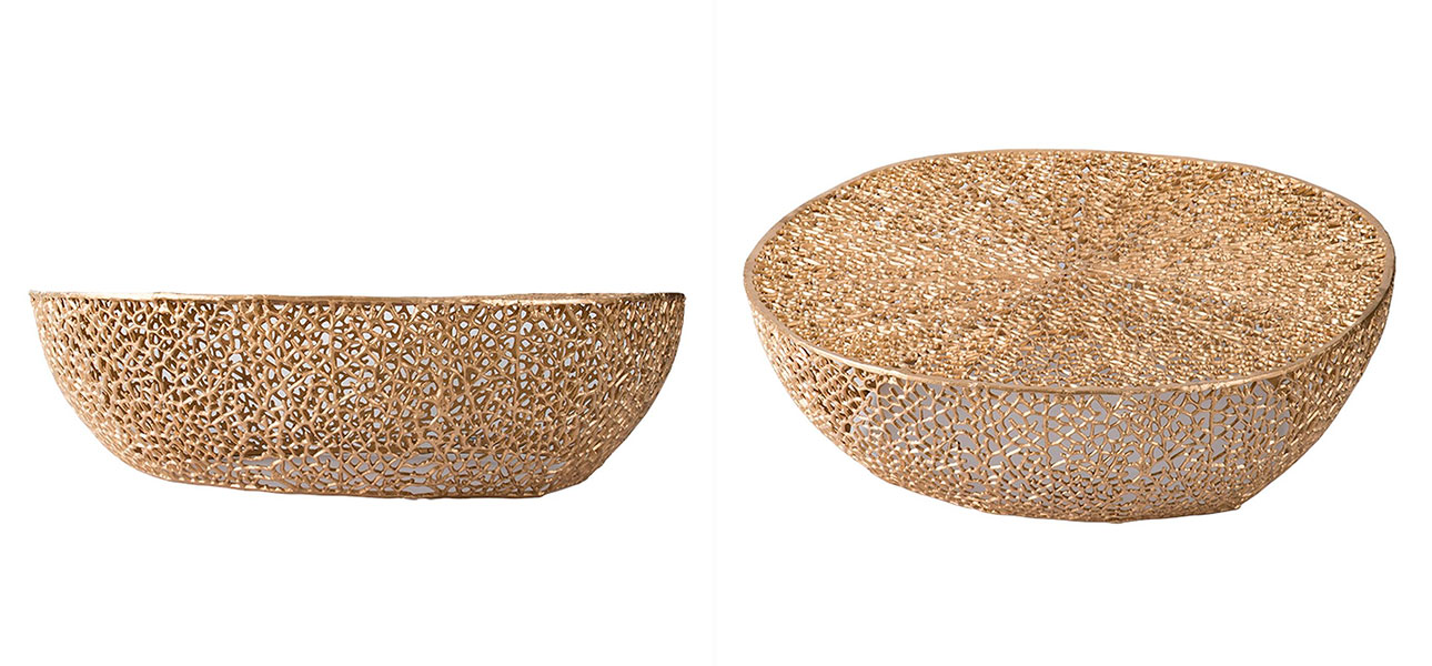 Столик алюминиевый золотой Jennifer - фото №3