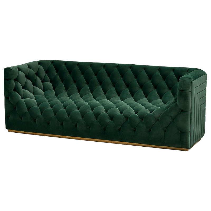 Диван велюровый Arwen Green Sofa Зелёный