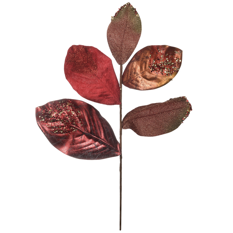 

Декоративная ветвь с красными листьями
