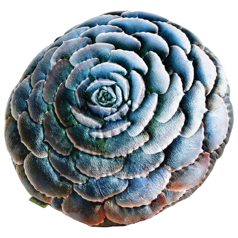 Декоративная подушка Botanical Cushion Succulentus Зеленый Зеленый шалфей Бирюзовый в Москве | Loft Concept 