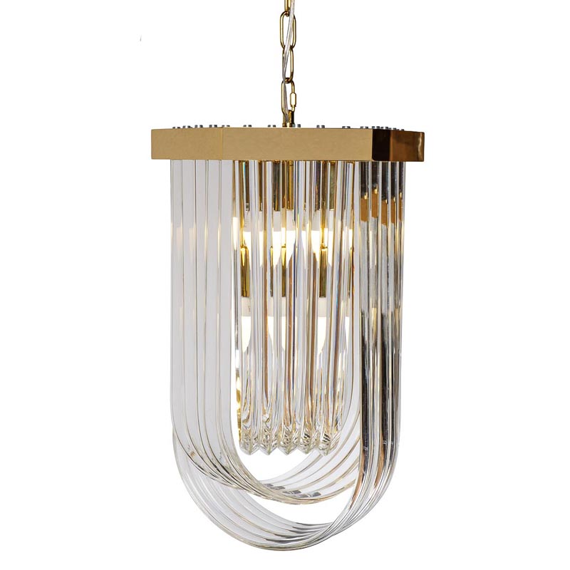  Retro FROZEN GLASS gold 4 lamp     | Loft Concept 
