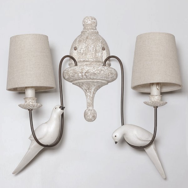  Norman Bird Wall Lamp double ivory (   )   | Loft Concept 
