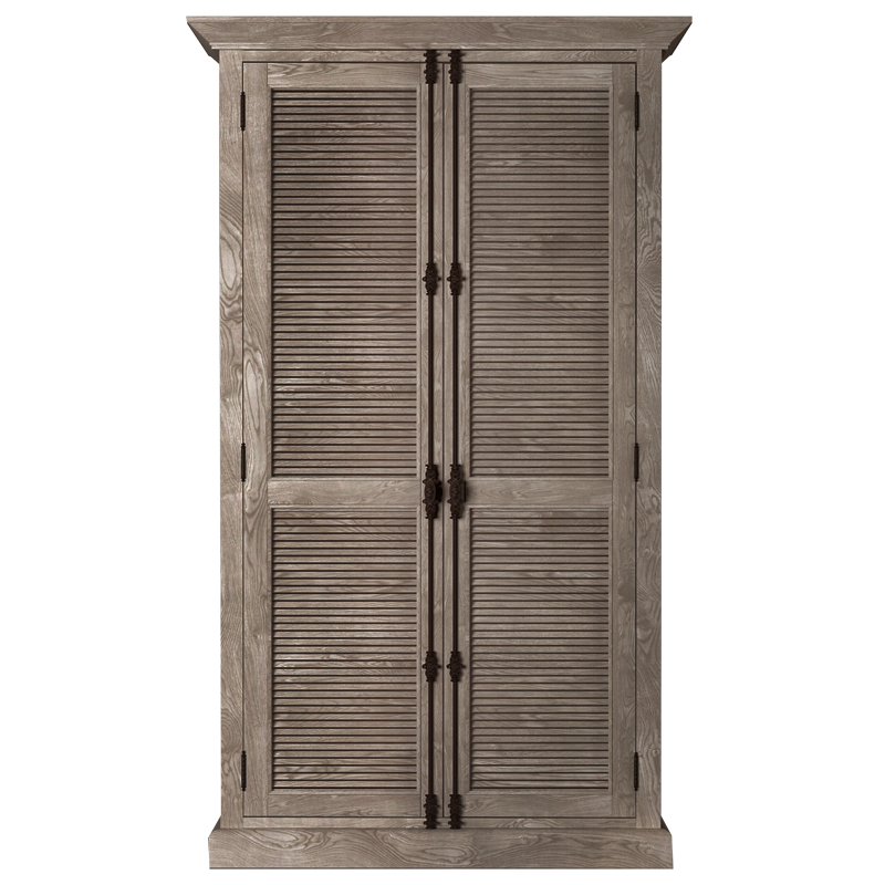 

RH Shutter Double-Door Cabinet Шкаф с реечными дверями дуб