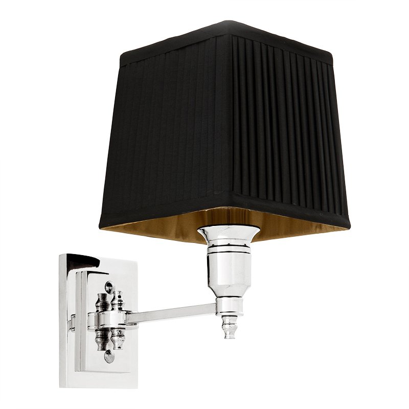  Wall Lamp Lexington Single Nickel+Black     | Loft Concept 