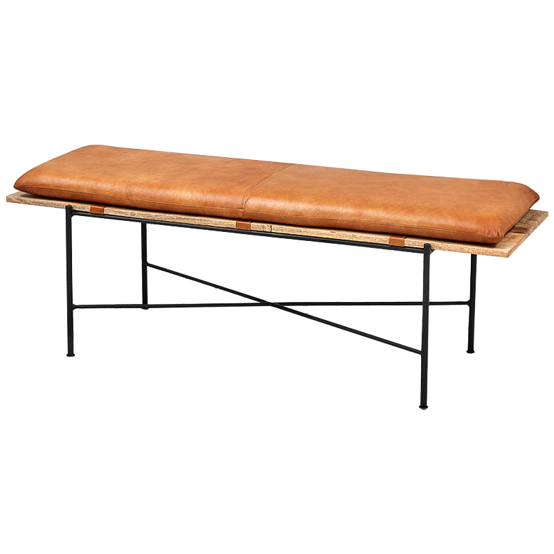  Leather Metal Wood Bench      | Loft Concept 