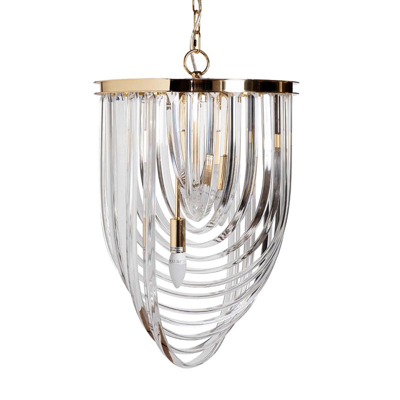  Retro FROZEN GLASS gold 3 lamp     | Loft Concept 